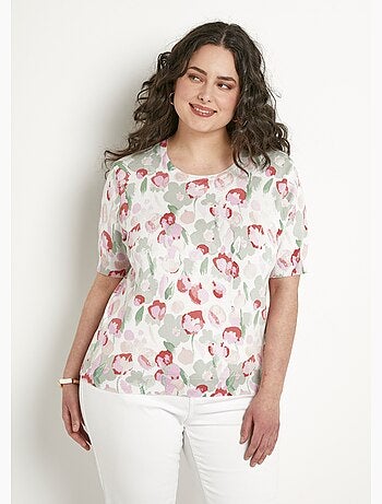 Jersey suave de manga corta y cuello redondo - Afibel