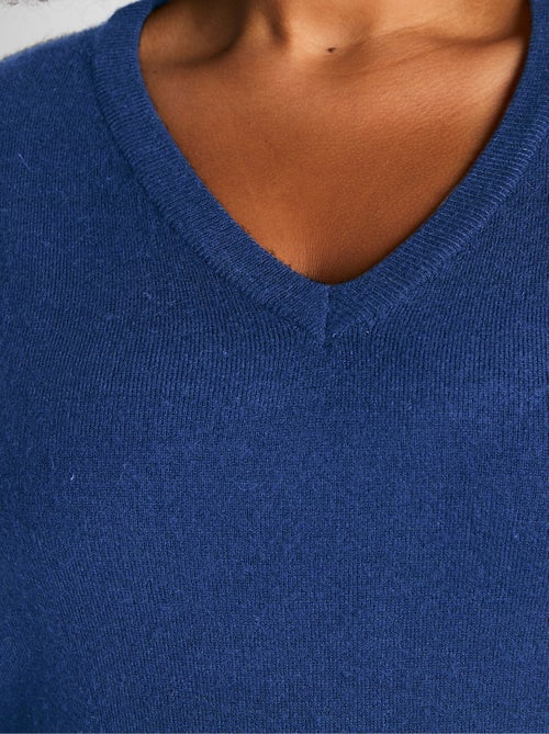 Jersey suave de manga larga con cuello en V - Afibel - Kiabi