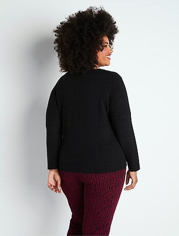 Jersey suave de manga larga con cuello en V - Afibel