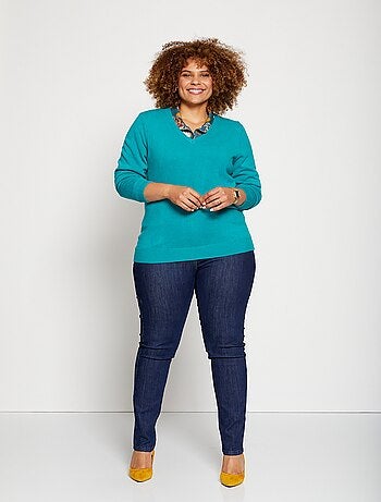 Jersey suave de manga larga con cuello en V - Afibel