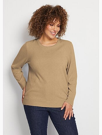 Jersey suave de manga larga con cuello redondo - Afibel