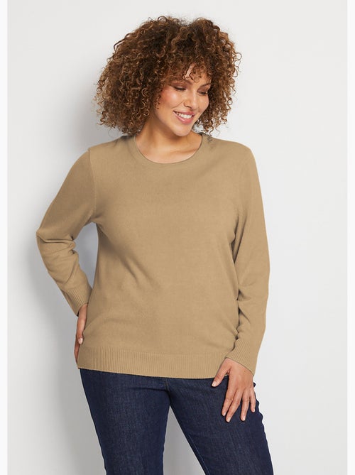 Jersey suave de manga larga con cuello redondo - Afibel - Kiabi