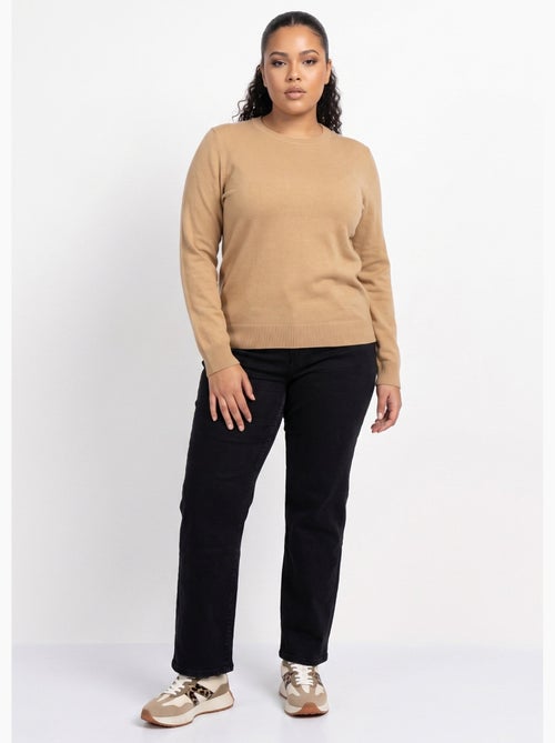 Jersey suave de manga larga con cuello redondo - afibel - Kiabi Jersey suave de manga larga con cuello redondo - afibel - Kiabi