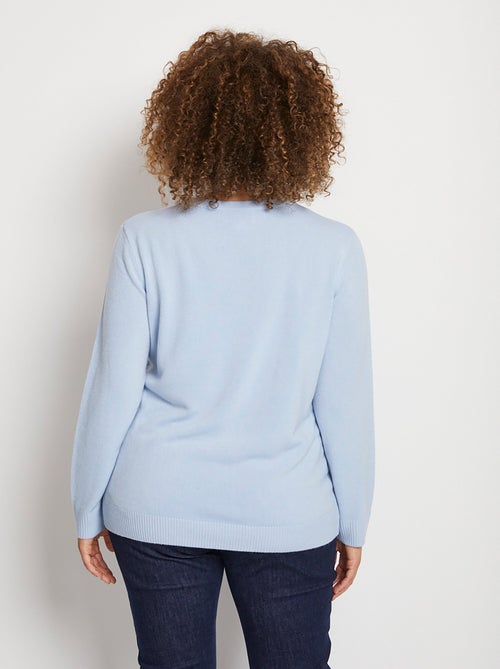 Jersey suave de manga larga con cuello redondo - Afibel - Kiabi