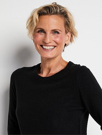 Jersey suave de manga larga con cuello redondo - Afibel