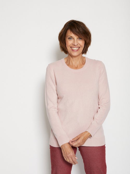 Jersey suave de manga larga con cuello redondo - Afibel - Kiabi
