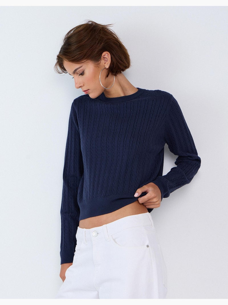 Jersey tejido con viscosa, mo fashion Azul - Kiabi