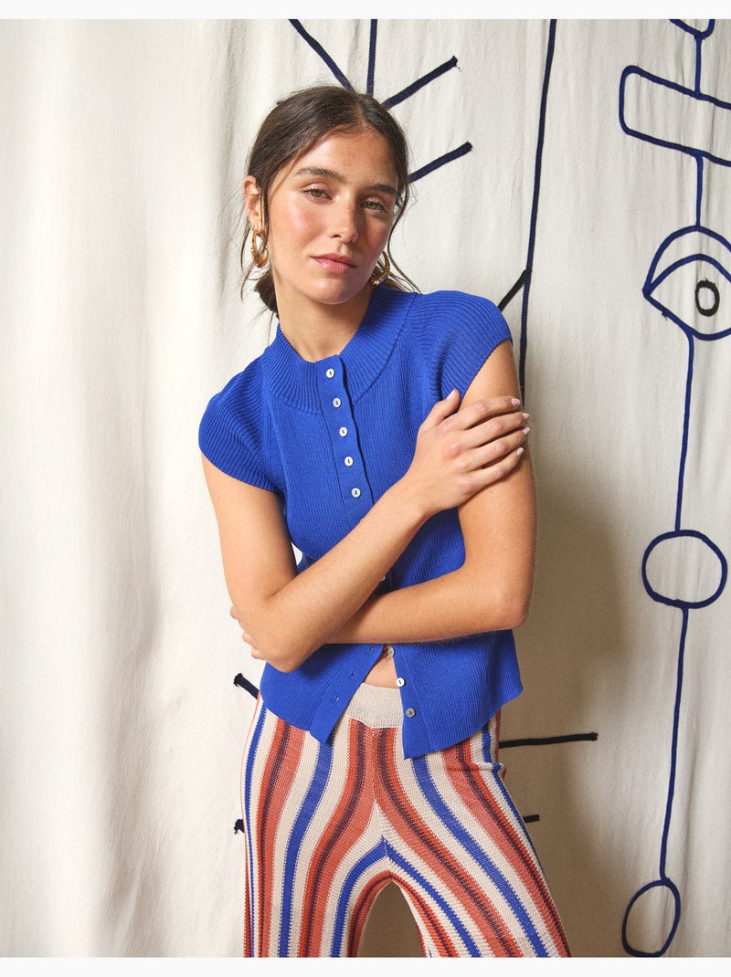 Jersey tejido, MO Fashion Azul - Kiabi