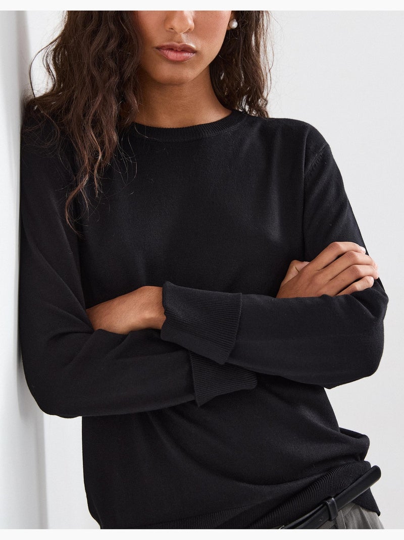 Jersey tejido, MO Fashion Negro - Kiabi