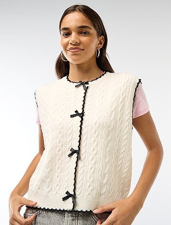 Jersey trampantojo efecto chaleco sin mangas