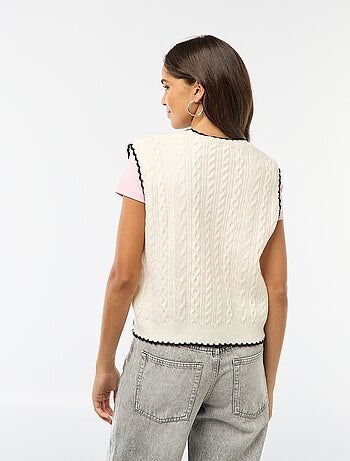 Jersey trampantojo efecto chaleco sin mangas