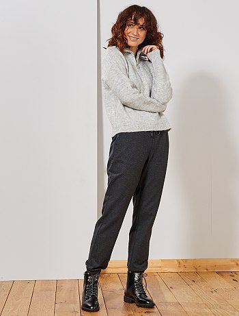 Jersey trenzado con cremallera en el cuello - Kiabi