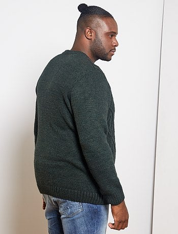 Tallas grandes hombre - Jersey trenzado - Kiabi