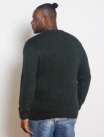 Tallas grandes hombre - Jersey trenzado - Kiabi