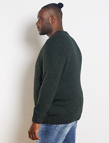 Tallas grandes hombre - Jersey trenzado - Kiabi