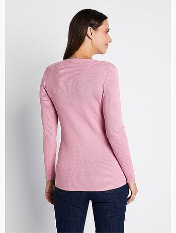 Jersey tunecino de escote con lana merino - Afibel