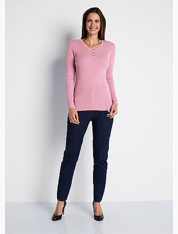 Jersey tunecino de escote con lana merino - Afibel