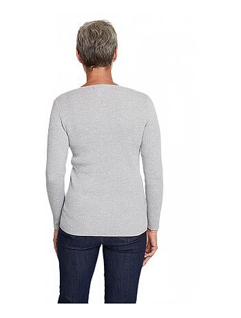 Jersey tunecino de escote con lana merino - Afibel