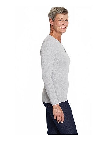 Jersey tunecino de escote con lana merino - Afibel