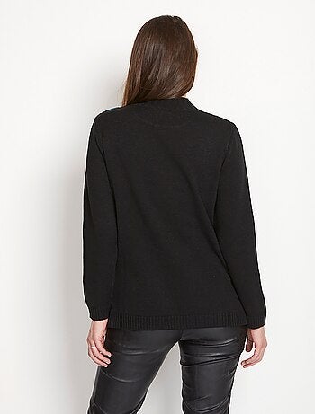 Jersey túnica de jacquard con cuello alto - Afibel