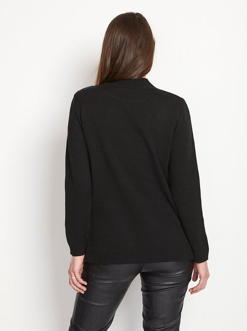 Jersey túnica de jacquard con cuello alto - Afibel - Kiabi