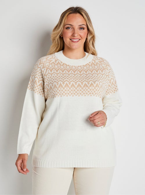 Jersey túnica de punto jacquard - Afibel - Kiabi