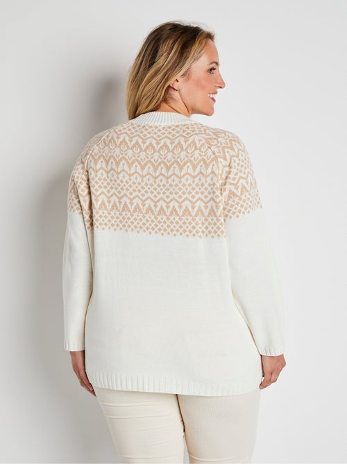 Jersey túnica de punto jacquard - Afibel - Kiabi