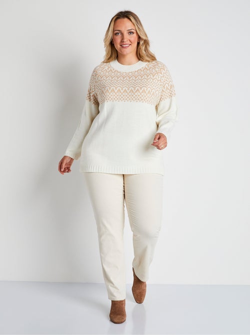 Jersey túnica de punto jacquard - Afibel - Kiabi