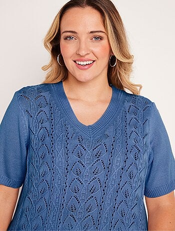 Jersey túnica largo cuello pico