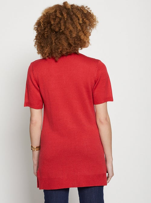 Jersey túnica largo cuello pico - Kiabi