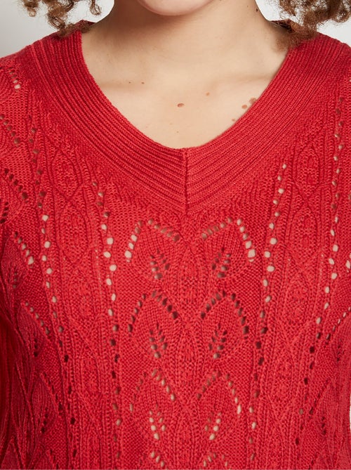 Jersey túnica largo cuello pico - Kiabi