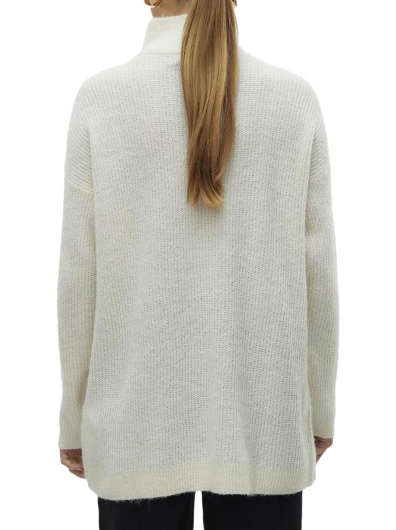 Jersey Vero Moda de Mujer con Cremallera 1/4 - Talla XL Blanco - Kiabi