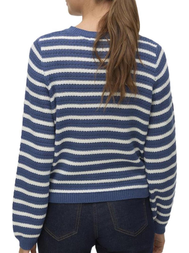 Jersey vero moda de rayas para mujer Azul - Kiabi