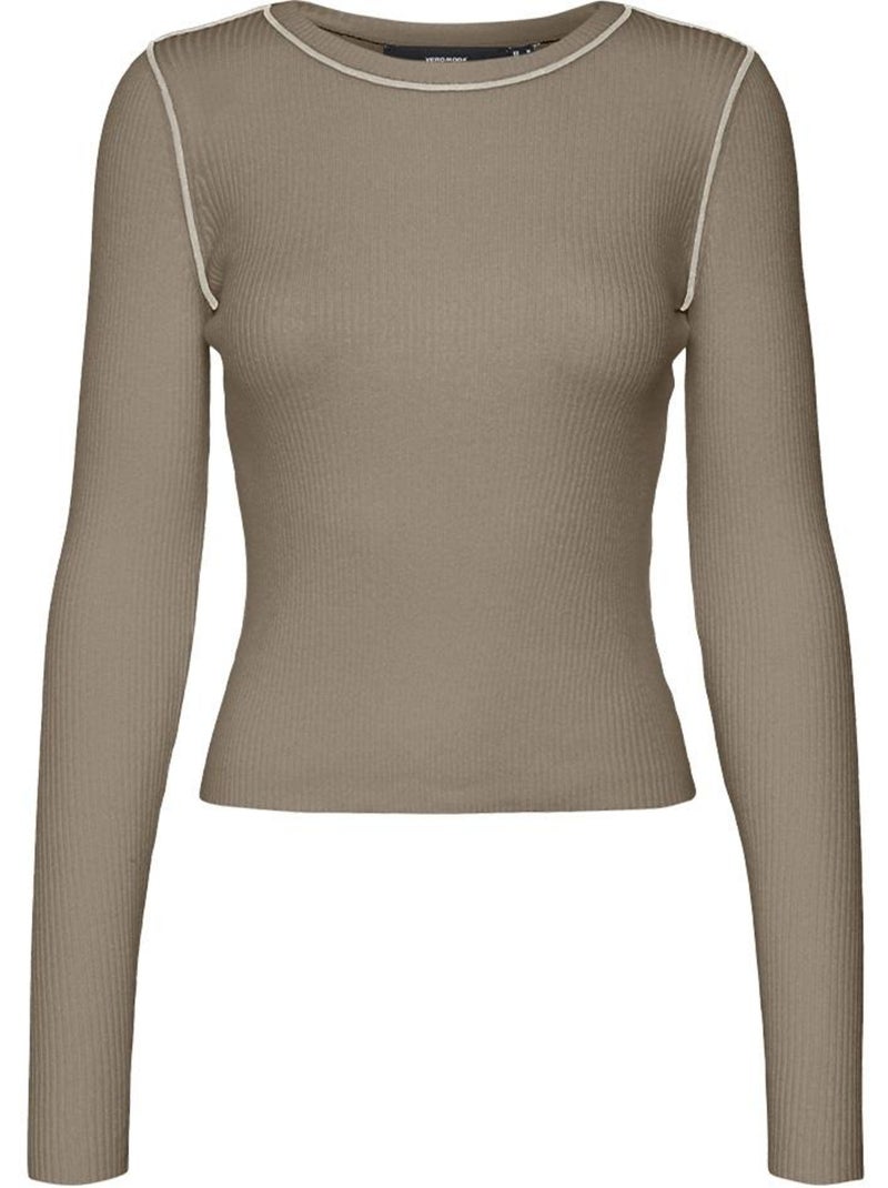 Jersey Vero Moda para Mujer Marrón capuchino - Kiabi