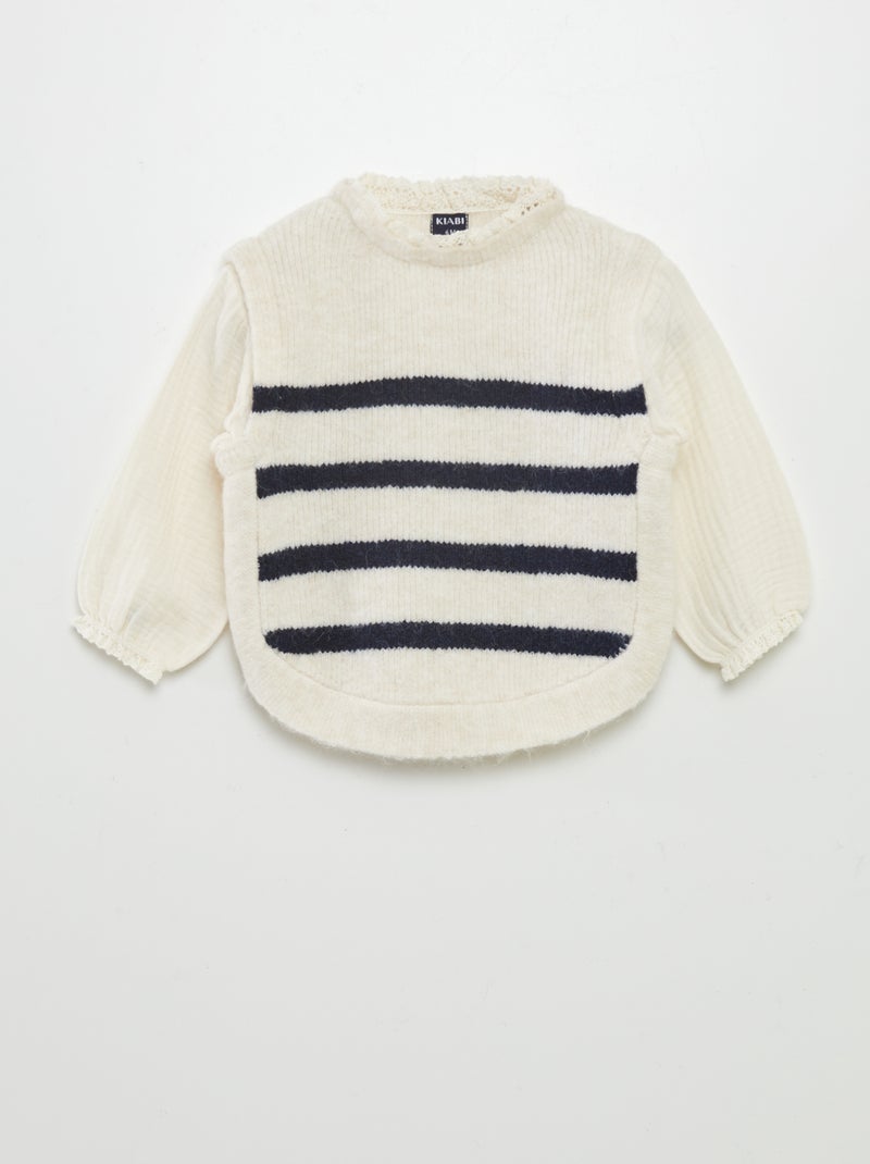 Jersey y blusa 2 en 1 AZUL - Kiabi