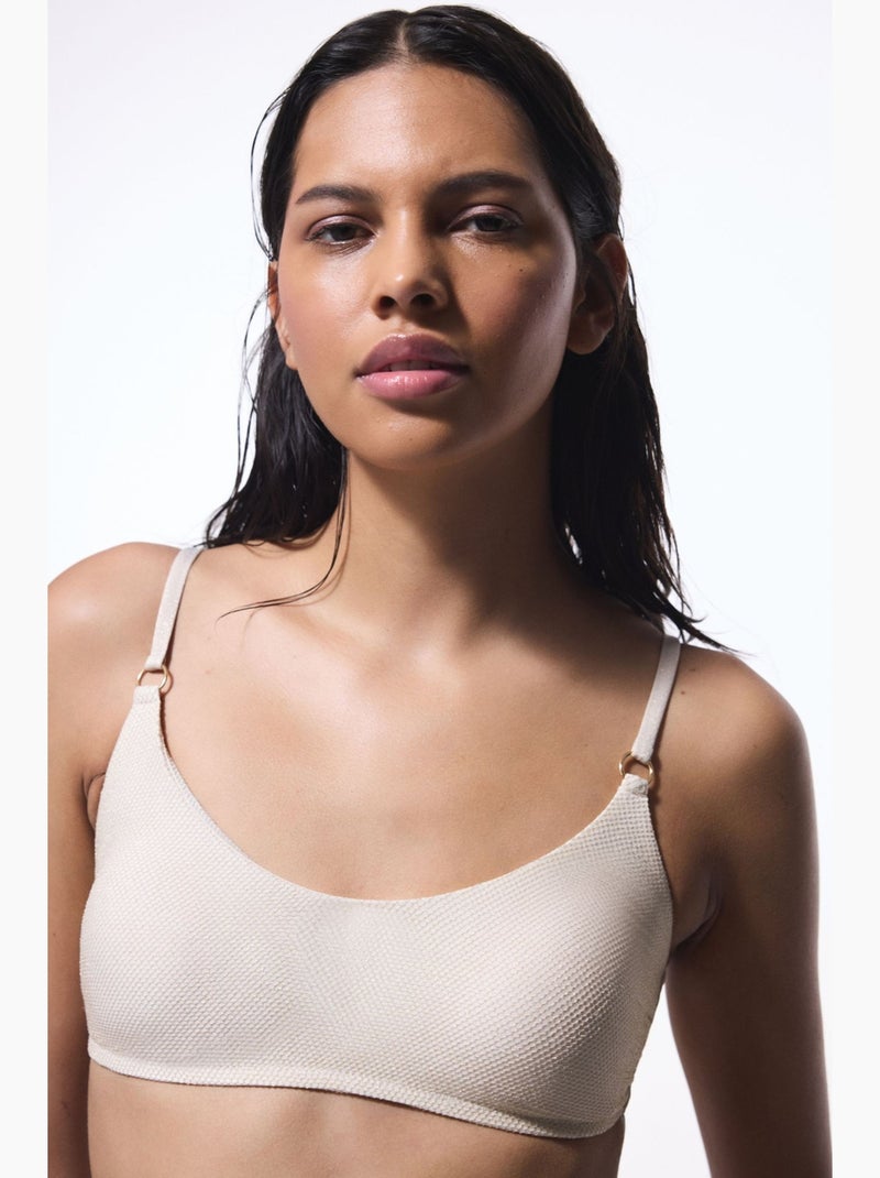 Jessi top de bikini con hebilla penti Beige arcilla - Kiabi