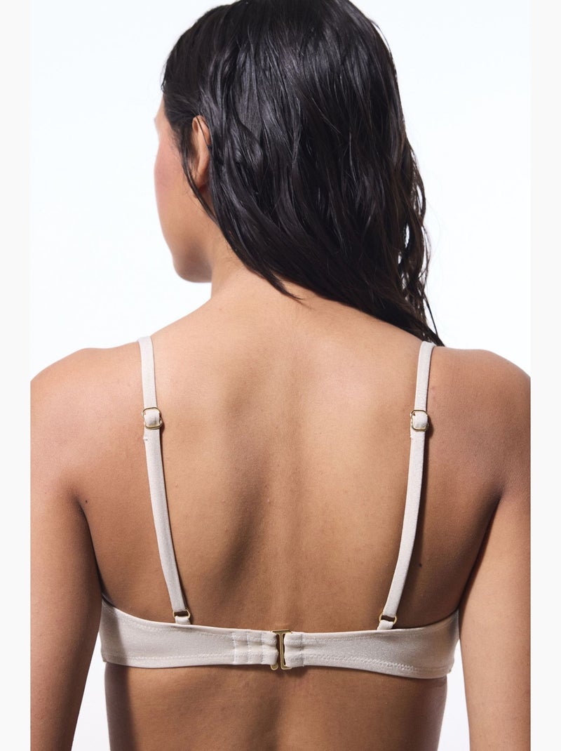 Jessi top de bikini con hebilla penti Beige arcilla - Kiabi