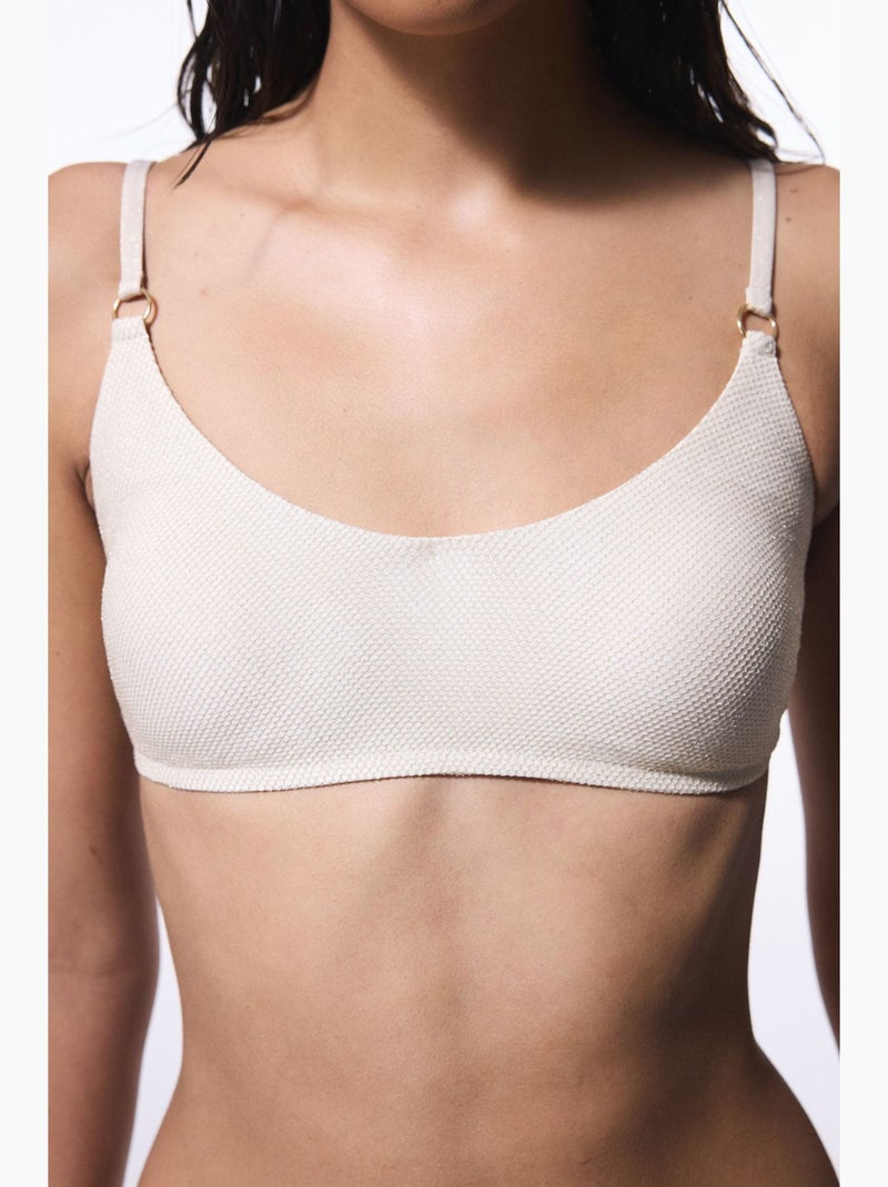 Jessi top de bikini con hebilla penti Beige arcilla - Kiabi