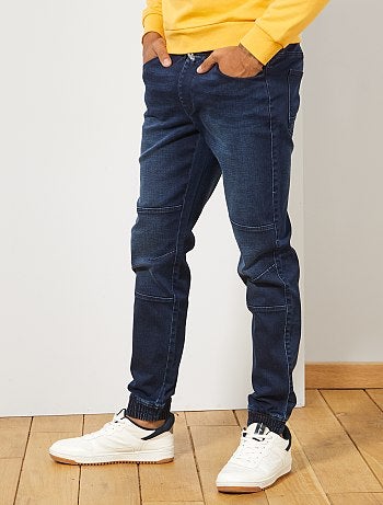 Jogg jean slim con costuras en las rodillas - Kiabi