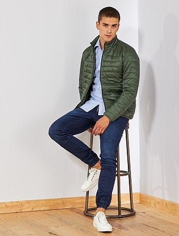 Jogg jean slim con costuras en las rodillas - Kiabi