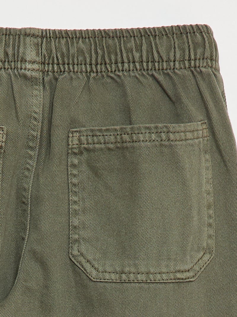 Jogger con cintura elástica y cordón ajustable Verde - Kiabi