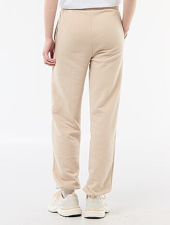 Joggers corte barrel de algodón liso