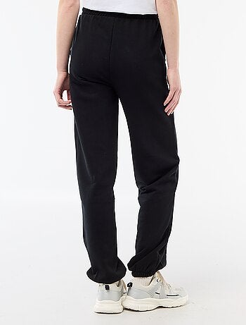 Joggers corte barrel de algodón liso