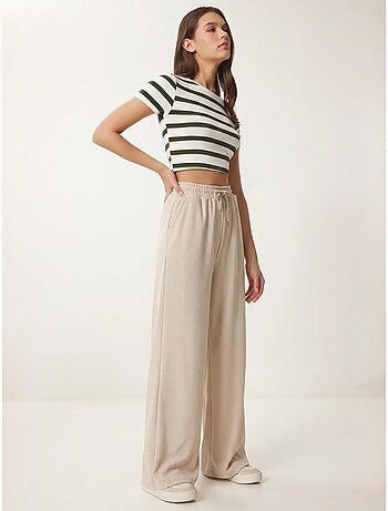 Joggers de mujer de pernera ancha en modal istanbul