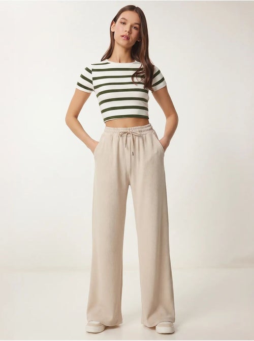 Joggers de mujer de pernera ancha en modal istanbul - Kiabi Joggers de mujer de pernera ancha en modal istanbul - Kiabi