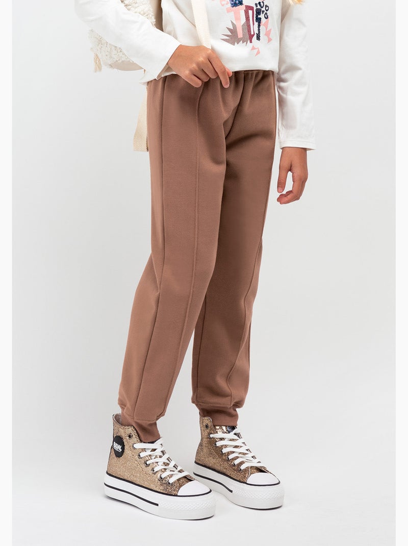 Joggers de Niña Basic Marrón Marrón - Kiabi