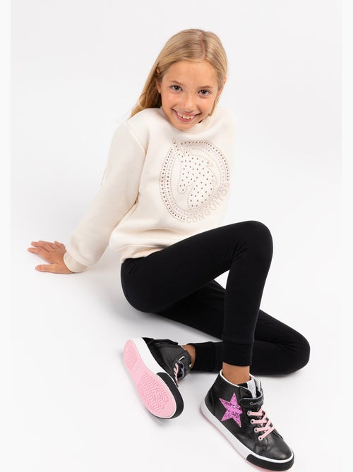 Joggers de punto negros de niña - Kiabi Joggers de punto negros de niña - Kiabi