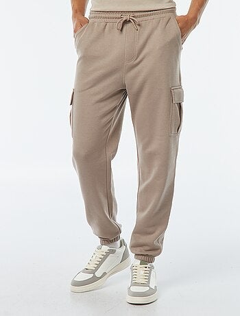 Pantalón de jogging multibolsillos en felpa ligera