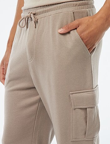 Pantalón de jogging multibolsillos en felpa ligera