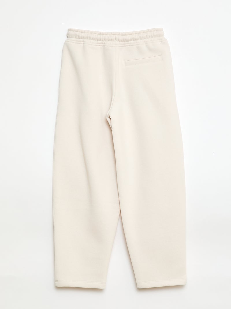 Jogging ancho de felpa Blanco - Kiabi